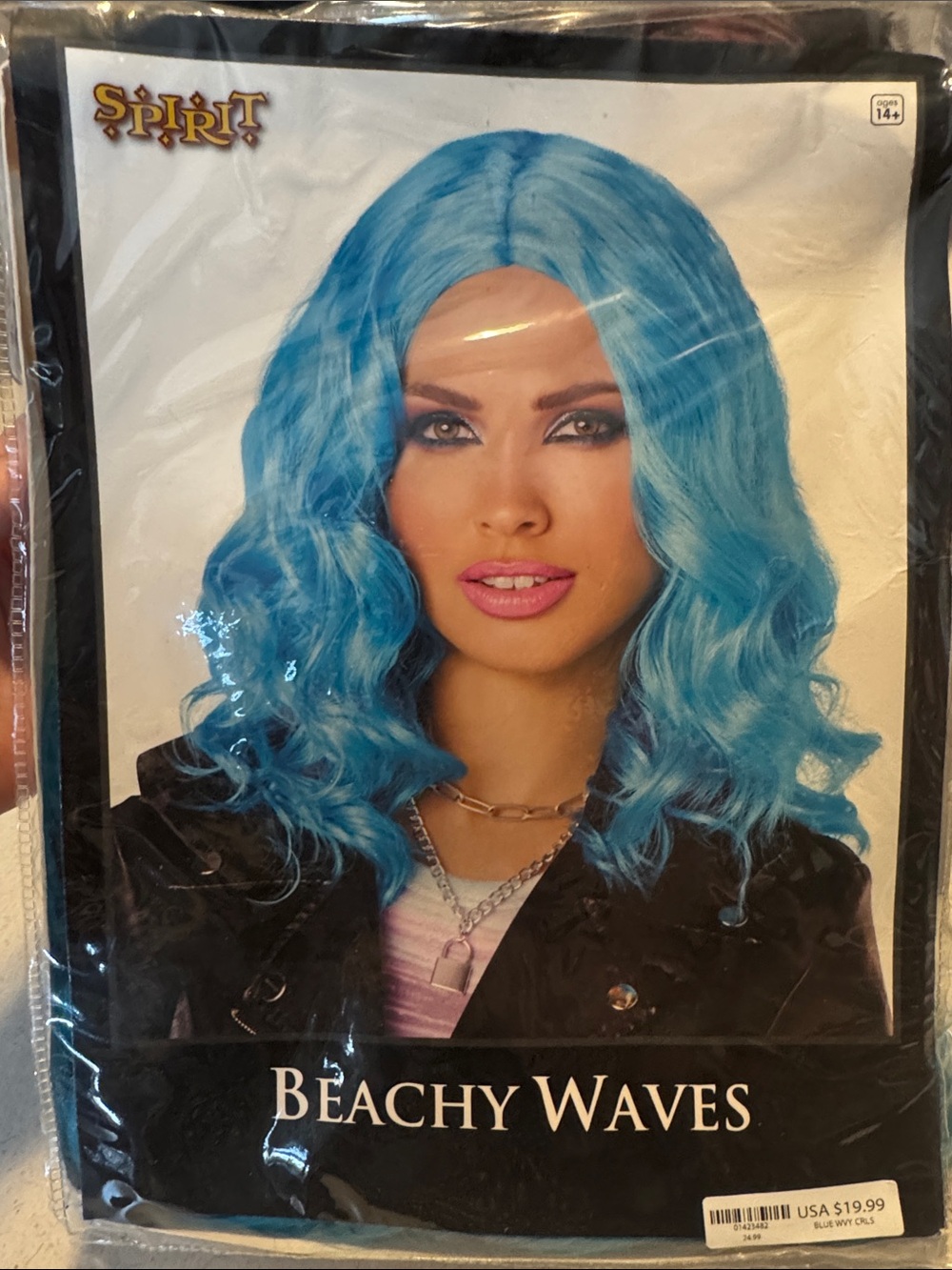 Spirit Bright Blue Beachy Waves Wig